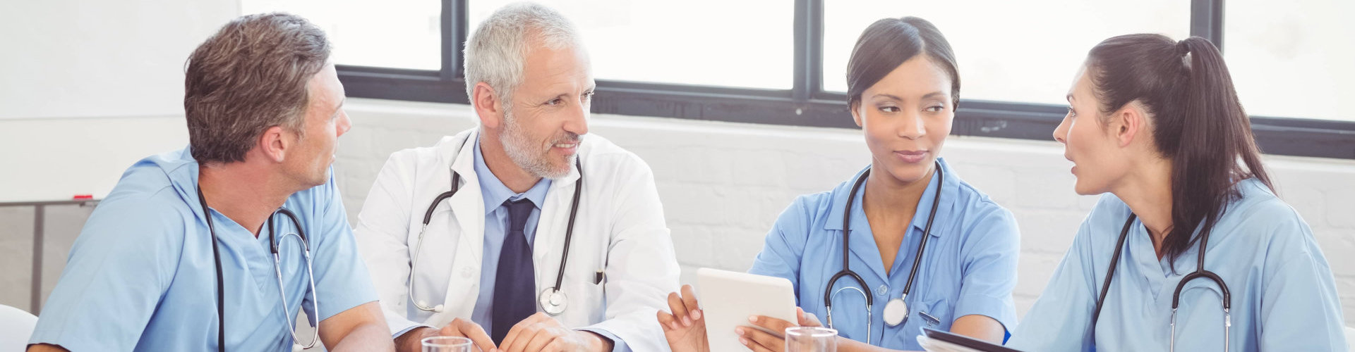 health professionals having a meeting